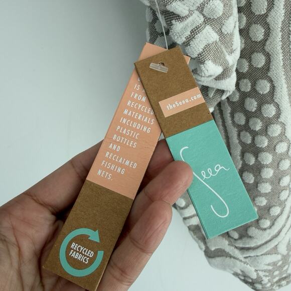 SEEA Linda Mar Wrap One Size Cocoon Terry Jacquard Towel Boho Beachwear Bathrobe - Picture 10 of 14